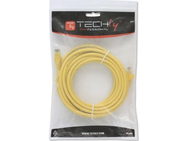 Techly ICOC CCA5U-020-YET, 2 m, Cat5e, U/UTP (UTP), RJ-45, RJ-45, Gult