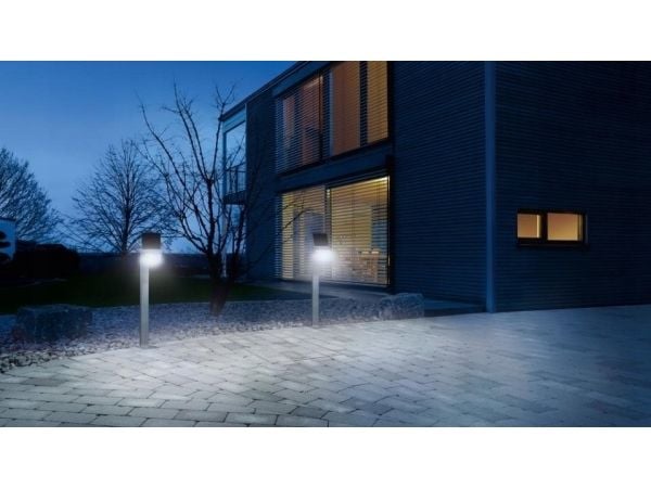 Steinel vegglampe XSolar GL-S LED 1,2W med sensor antrasitt