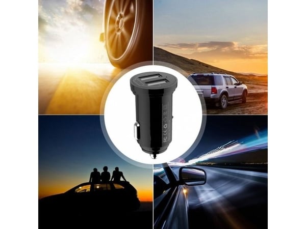 Techly IUSB2-CAR5-A24, Automaattinen, sikarin sytytin, 2,4 A, musta