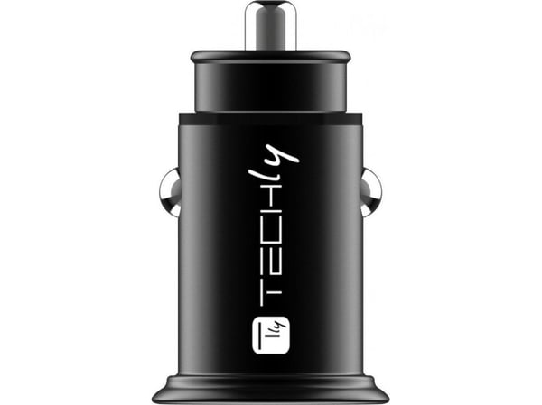 Techly IUSB2-CAR5-AA36W, Automaattinen, sikarin sytytin, 3 A, musta