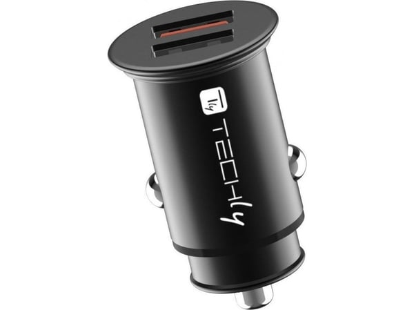 Techly IUSB2-CAR5-AA36W, Automaattinen, sikarin sytytin, 3 A, musta