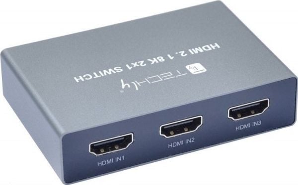 Techly IDATA HDMI-2138KT, HDMI, Grå, 60 Hz, 2 m, 480p, 576p, 1080p, 2160p, 4320p, 48 Gbit/s