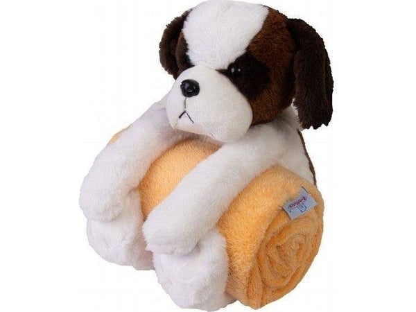 Multitex babyfilt 85 x 100 Carol mikrofiber + gosedjur Beethoven