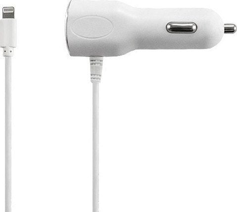 VEGA AUTOLATURI 2A VALKOINEN VEGA FASTON IPHONE + USB 2000mAh