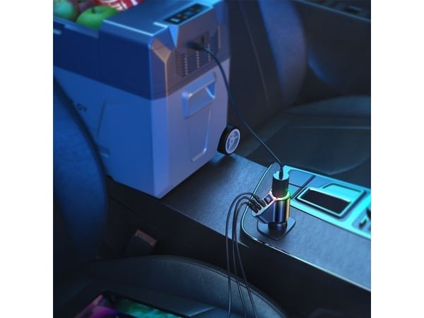 Joyroom lader Joyroom hurtig billader 4in1 USB-A QC3.0 / 2xUSB-C PD 150W svart (JR-CL21)