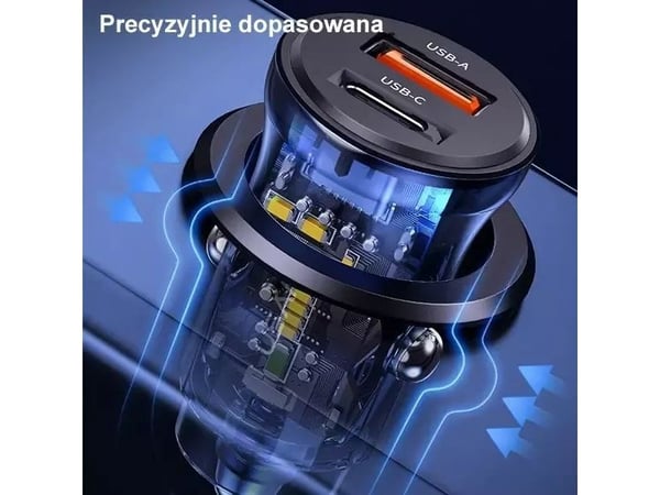 Usams Laturi USAMS C32 1xUSB+1xUSB-C 30W pikalataus sininen/sininen (US-CC164)