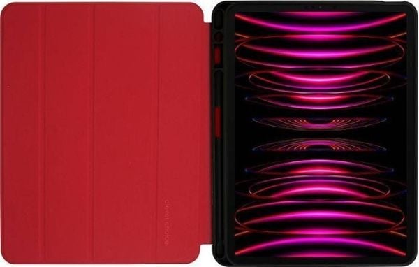 Crong Crong FlexFolio nettbrettveske iPad Pro 11 (2022-2021) / iPad Air 10.9 (5.-4. generasjon) med Apple Pencil (rød)