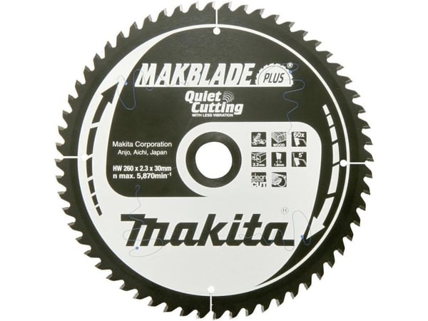 Makita MAKBLADE Plus - Sirkelformet sagblad - for tre - 260 mm - 40 tenner