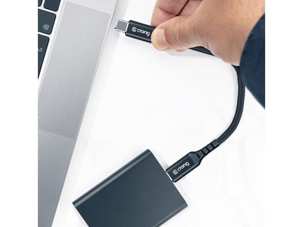 USB-C til USB-C-kabel 0,25 m svart (CRG-AL025USCC-BLK)