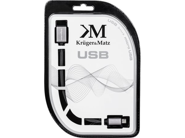 USB-kaapeli Kruger&amp;Matz USB-kaapeli - mikro-USB-pistoke - pistoke 0,2 m Kruger&amp;Matz