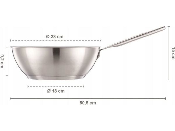 All Steel wok 28 cm