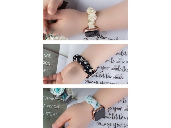 Hurtel rem i materiale til Watch 7 / 6 / 5 / 4 / 3 / 2 / SE (45/44/42 mm) gummirem armbånd gul