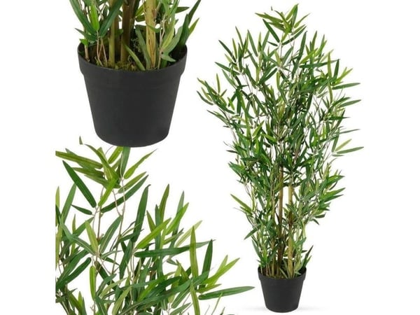 Vilde Tekokasvi ruukussa koristeellinen / pitkä puu bambu 97 cm