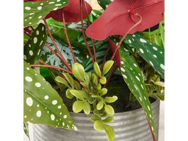 Vill kunstig plante i potte, komposisjon 28 cm