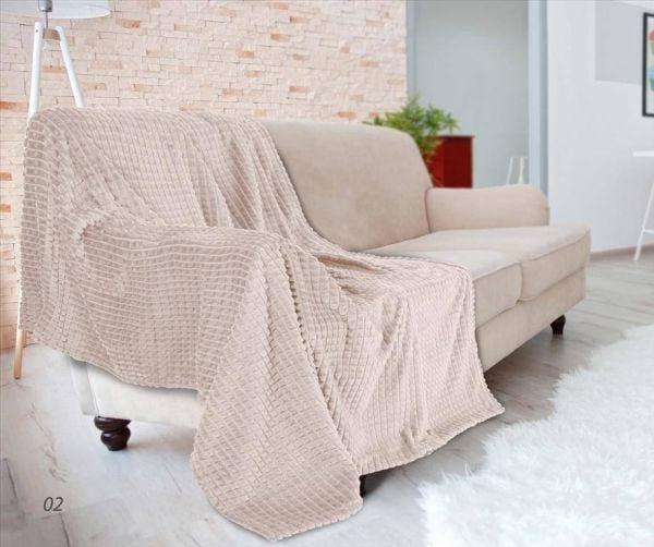 Multitex pläd 150 x 200 mikrofiber präglad Diamond 02