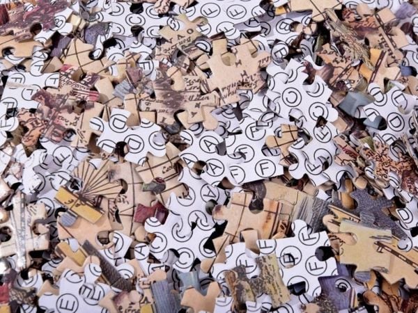 Jokomisiada Puzzle antiikki vanha SWIATA KARTTA 1000 palaa ZA3963