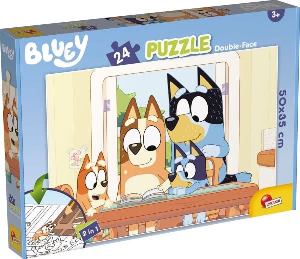 Dobbeltsidig gulvpuslespill Pluss 24 deler Bluey 99566 LISCIANI