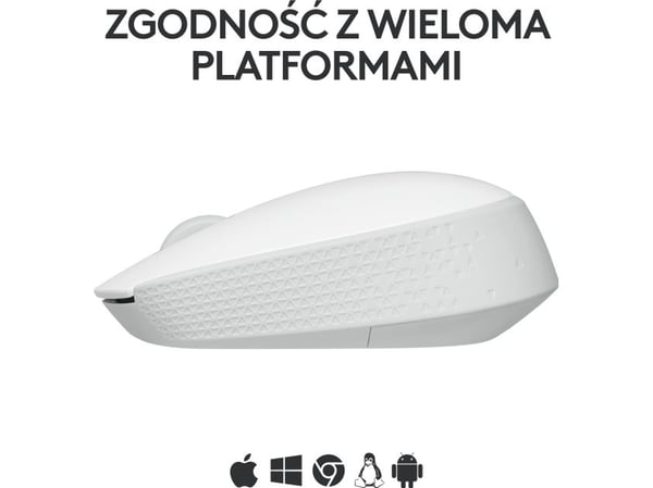 Logitech M171 - Mus - höger- och vänsterhänt - trådlös - 2,4 GHz - trådlös mottagare (USB) - Off-White