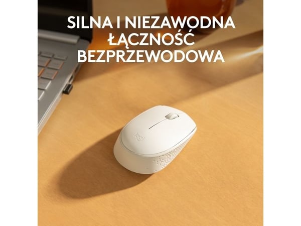 Logitech M171 - Mus - höger- och vänsterhänt - trådlös - 2,4 GHz - trådlös mottagare (USB) - Off-White