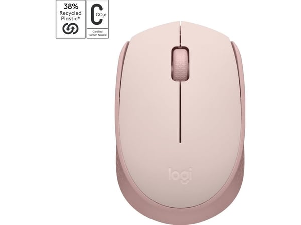 Logitech M171 - Hiiri - oikea- ja vasenkätinen - langaton - 2,4 GHz - langaton vastaanotin (USB) - Rose