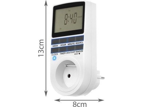 Iso Trade programmerbar timer strömbrytare på/av