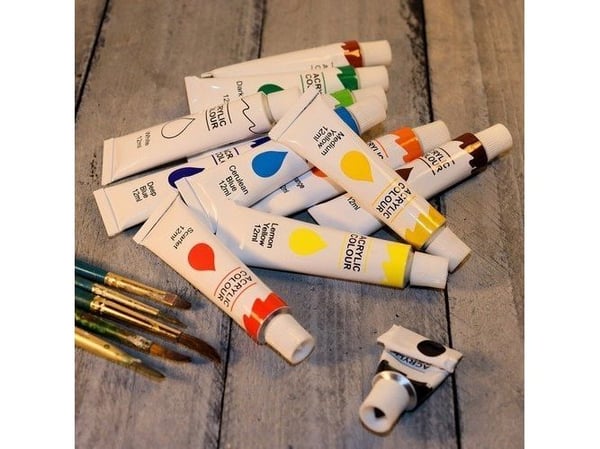 Maaleo Akryylimaalit 24kpl - 12ml. Maaleo 20363
