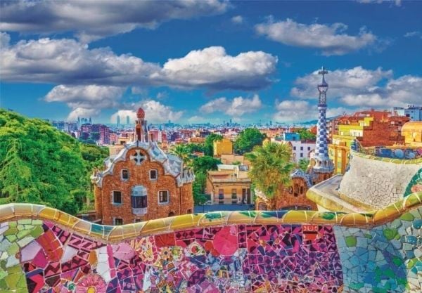Clementoni CLE puslespill 1000 HQ Park Guell Barcelona 39744