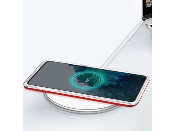 Klar 3-i-1 dekselet til Samsung Galaxy S23 - silikoncover med ramme - rød