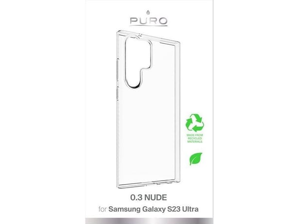PURO 0.3 Nude - Samsung Galaxy S23 Ultra Ecological Deksel (gjennomsiktig)