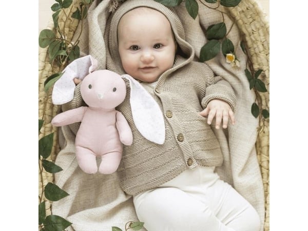 Teddykompaniet kanin kosedyr Elina rosa 20 cm