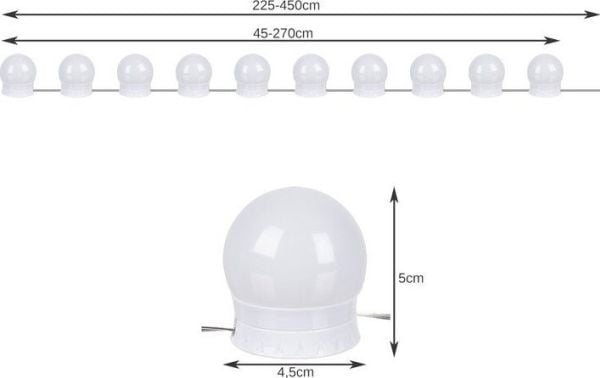 Izoxis LED-lampor till spegel/loftbord 10 st