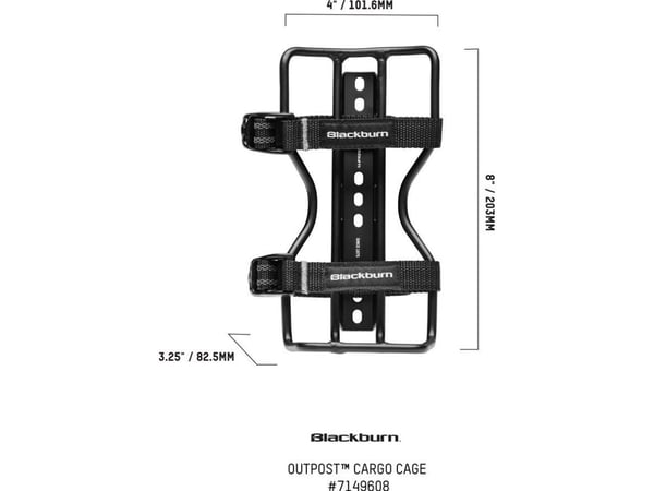 Blackburn holder til vannflaske BLACKBURN OUTPOST CARGO (for vesker/poser) aluminium 164 g titan (NY 2023)