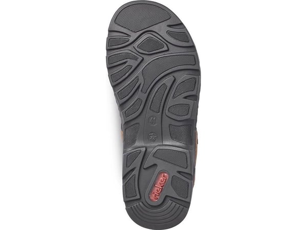 Rieker komfortable herresandaler med borrelås brune Rieker 26156-25 42