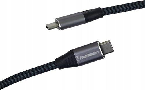 PremiumCord USB-kabel PREMIUMCORD USB 3.2 Gen 1-kabel USB-C (M/M), bomullsflett, 1,5 m