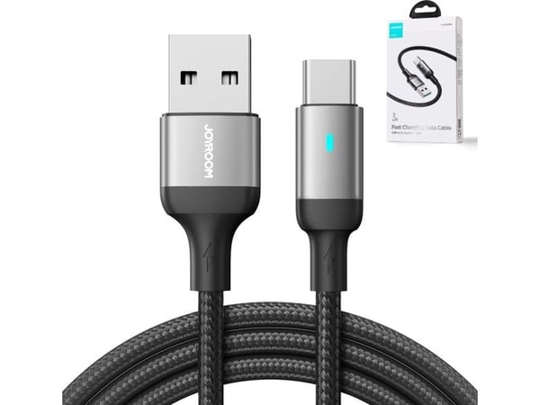USB-kabel Joyroom USB-A til USB-C 1,2 m svart (JYR661)