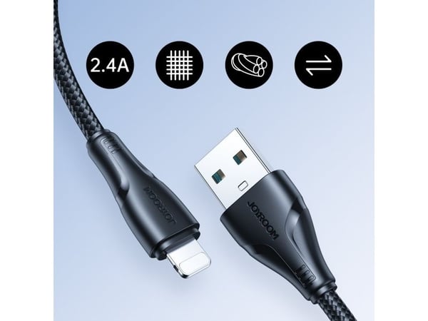 USB till Lightning-kabel Joyroom USB-A 1,2 m svart (JYR701)