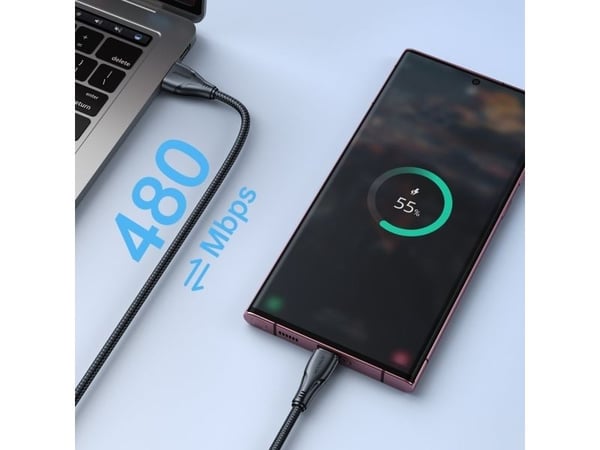 Joyroom USB-kabel Joyroom USB - USB C 3A Surpass Series-kabel for hurtiglading og dataoverføring 1,2 m svart (S-UC027A11)