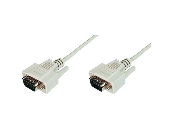 ASSMANN - Seriell kabel - DB-9 (hann) til DB-9 (hann) - 3 m - formstøpt, tommelskruer - beige