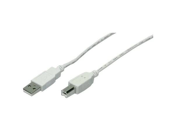 Goobay USB AB 300 LC HiSpeed 2.0 3m, 3 m, USB A, USB B, Hanstik/Hanstik, Grå