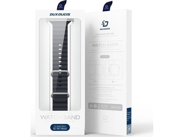 Dux Ducis stropp til Watch 8 / 7 / 6 / 5 / 4 / 3 / 2 / SE (41 / 40 / 38mm) silikon grå (OceanWave Version)