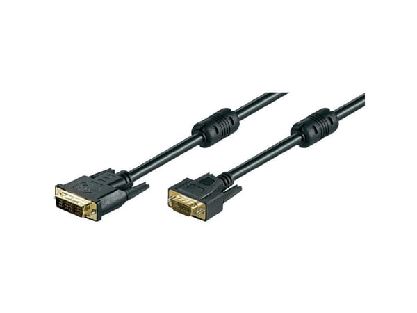 Goobay MMK 632-200 G 2m DVI-I/VGA, 2 m, DVI-I, VGA (D-Sub), Sort, Hankjønn/hankjønn