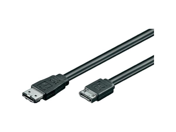 Goobay CAK SATA/eSATA 300-050 0.5m, 0,5 m, Hankjønn/hankjønn, Sort