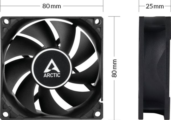 Arctic vifte for Arctic F8 PWM PST vifter, 5 stk (ACFAN00261A)