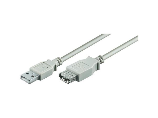 Goobay 68716, 3 m, USB A, USB A, USB 2.0, 0,48 Gbit/s, Grå
