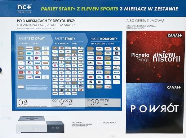 TV-tuner Canal+ CANAL+ TV PÅ KORT 3Mc Start Eleven Sport+ BG5