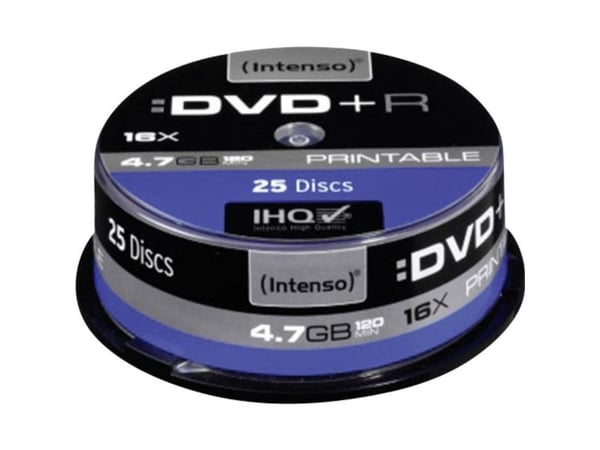 Intenso - 25 x DVD+R - 4.7 GB 16x - blekkstråleskrivbar overflate - spindel