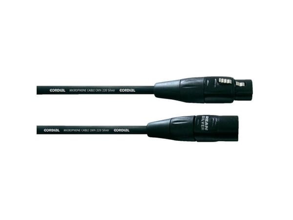 Cordial CIM 2.5 FM, XLR (3-stift), Manlig kontakt, XLR (3-stift), Kvinnlig kontakt, 2,5 m, Svart