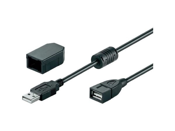 Goobay 93284, 2 m, USB A, USB A, USB 2.0, Hankjønn/hunkjønn, Sort