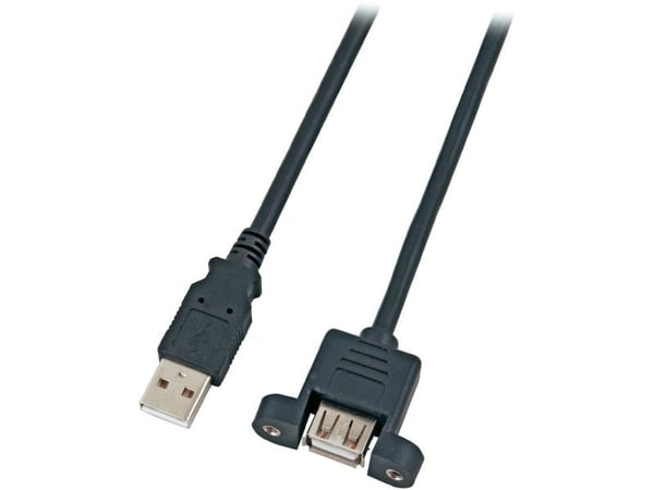 EFB Elektronik K5291SW.1,8V2, 1,8 m, USB A, USB A, USB 2.0, Hankjønn/hankjønn, Svart