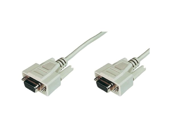ASSMANN - Seriell kabel - DB-9 (hunn) til DB-9 (hunn) - 3 m - formstøpt, tommelskruer - beige